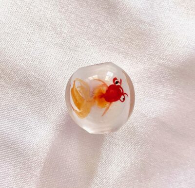 14mm Goldfish Chinese Inner Painted Handmade Glass Bead