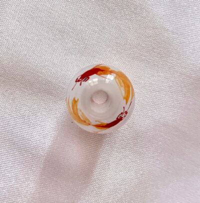 HOLE_14mm Goldfish Chinese Inner Painted Handmade Glass Bead