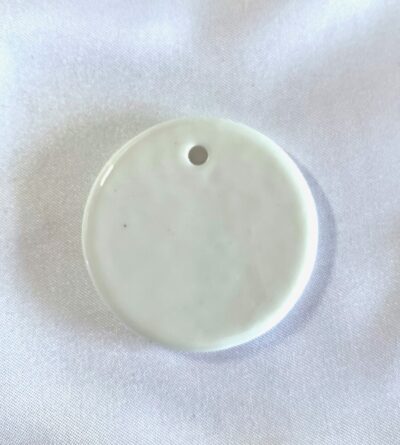 BACK SIDE Large Ceramic Round Pendant