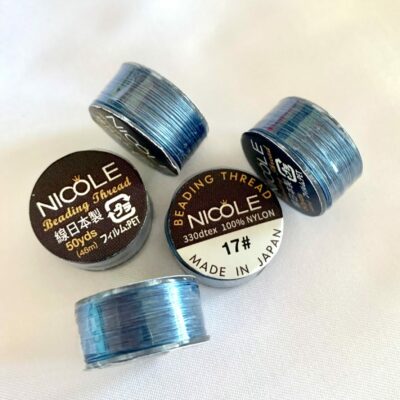 Japanese Pre-Waxed Blue Nylon Thread