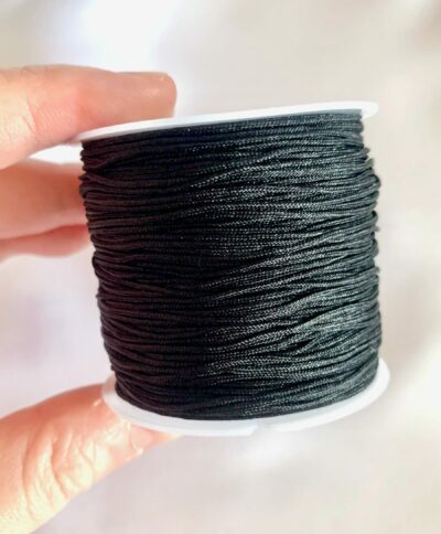 CLOSE UP 0.8mm Black Nylon Cord 50 metres or 54 yards