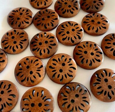 Filigree Wooden Buttons