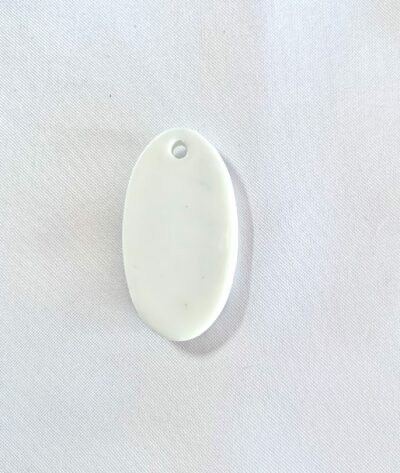 BACK SIDE Oval Ceramic Pendant