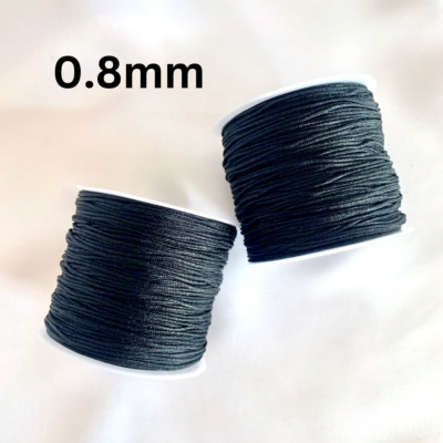 0.8mm Black Nylon Cord 50 metres or 54 yards