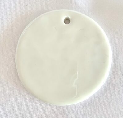 BACK SIDE_Hand Painted Round Focal Ceramic Pendant (Large)